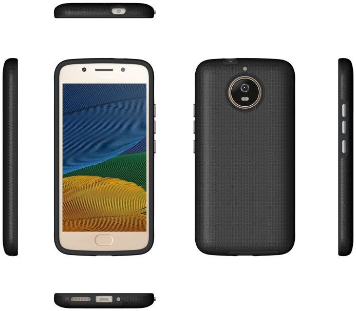 Motorola Moto G5S Hybride Hoesje Zwart afbeelding 3