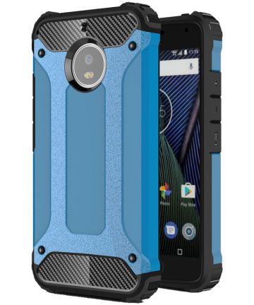 Motorola Moto G5S Stoer Hybride Hoesje Blauw Hoesjes