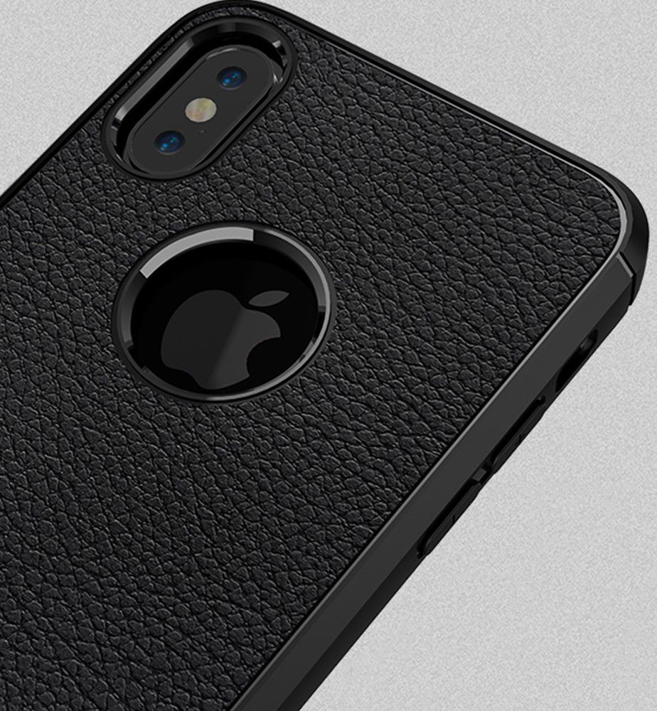 Apple iPhone X Rugged Armor Brushed TPU Hoesje Zwart afbeelding 4