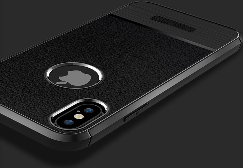 Apple iPhone X Rugged Armor Brushed TPU Hoesje Zwart afbeelding 8