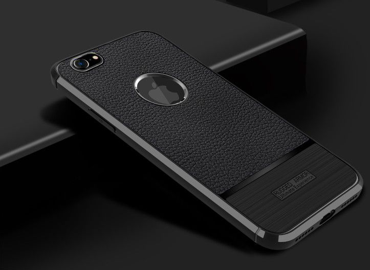 Apple iPhone 6S / 6 Rugged Armor Brushed TPU Hoesje Zwart afbeelding 7