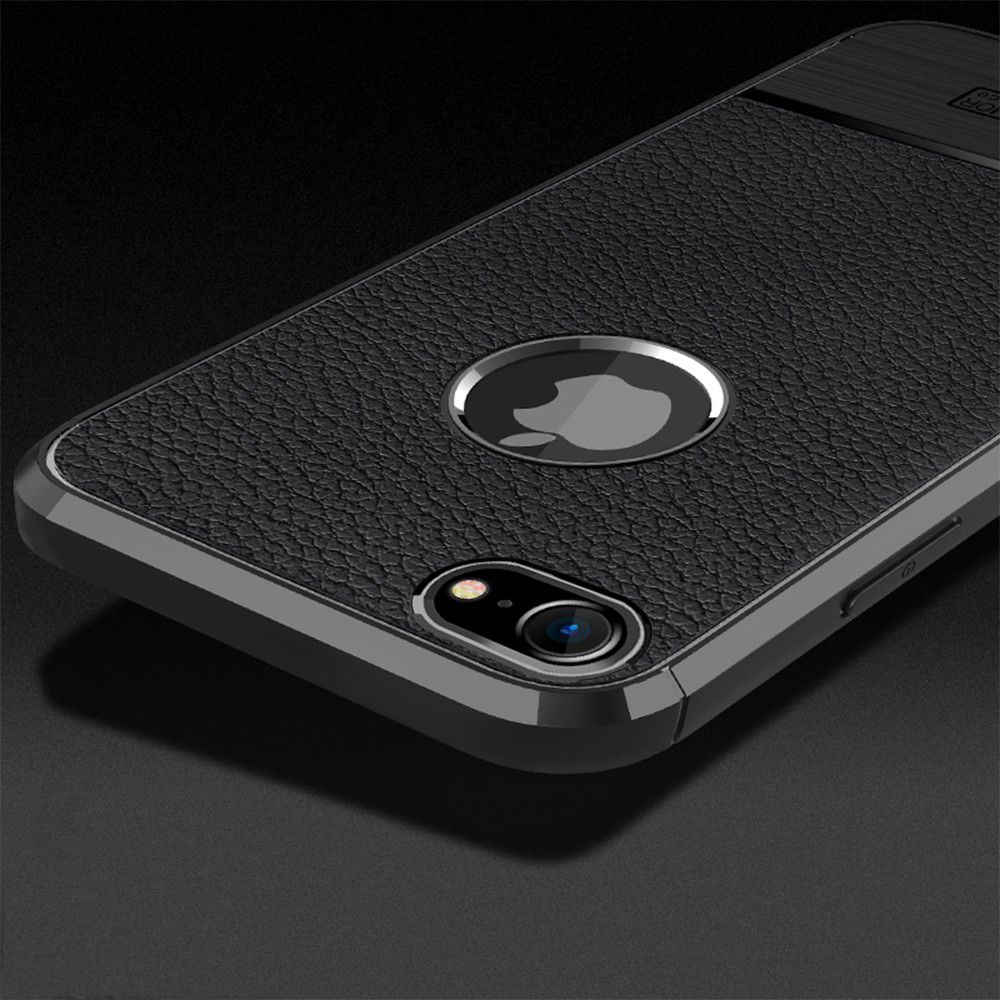 Apple iPhone 8 / 7 Rugged Armor Brushed TPU Hoesje Zwart afbeelding 4