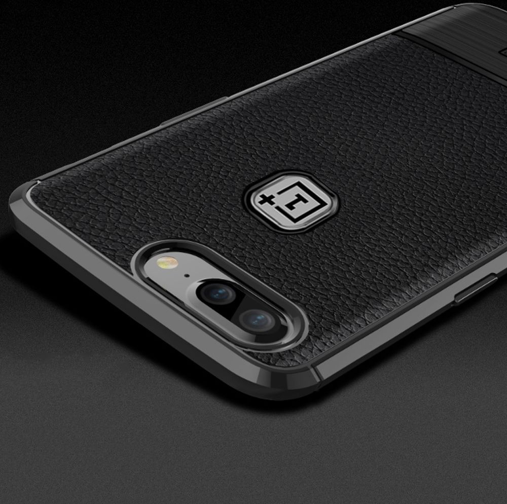 OnePlus 5T Rugged Armor Brushed TPU Hoesje Zwart afbeelding 5