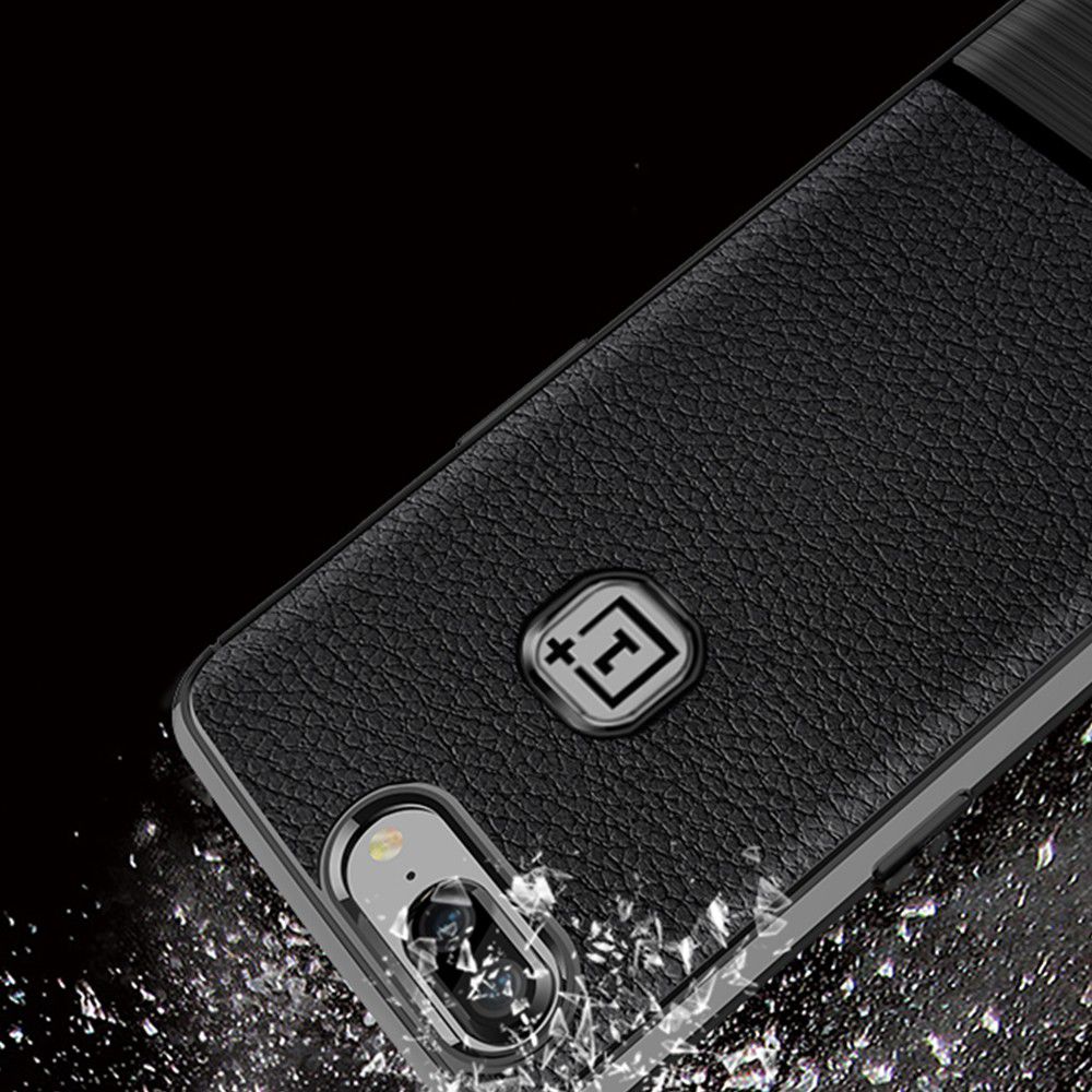 OnePlus 5T Rugged Armor Brushed TPU Hoesje Zwart afbeelding 6