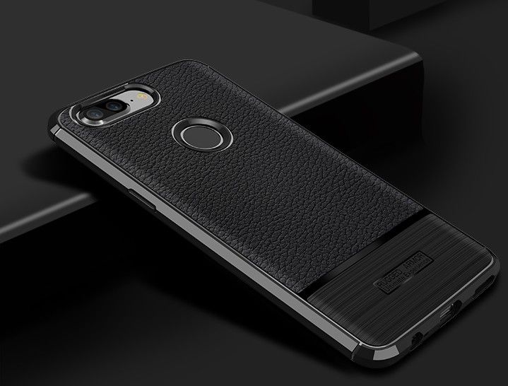 OnePlus 5T Rugged Armor Brushed TPU Hoesje Zwart afbeelding 8