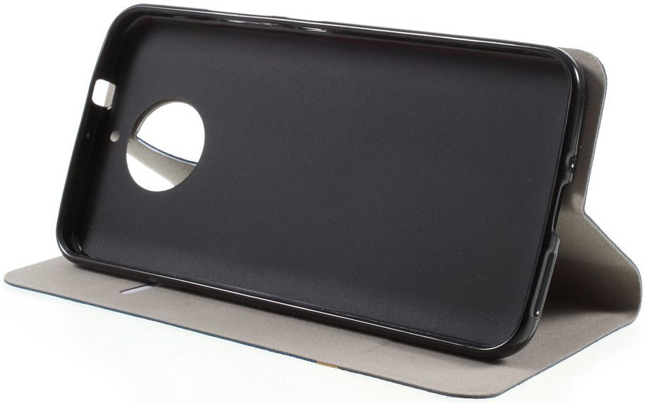 Motorola Moto G5S Linnen Portemonnee Hoesje Blauw afbeelding 4