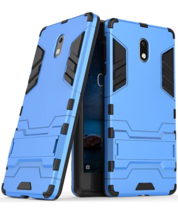 Nokia 3 Hybride Hoesje Blauw Hoesjes