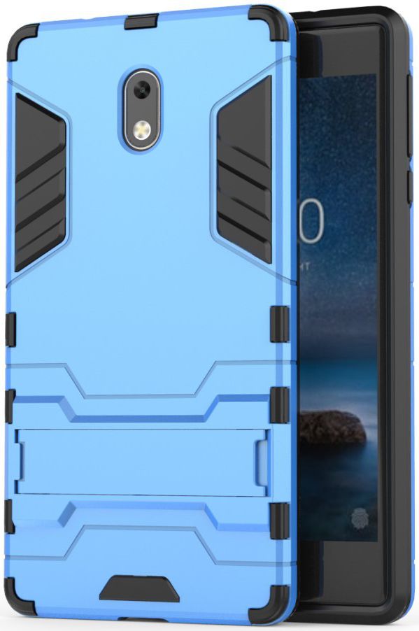 Nokia 3 Hybride Hoesje Blauw afbeelding 2