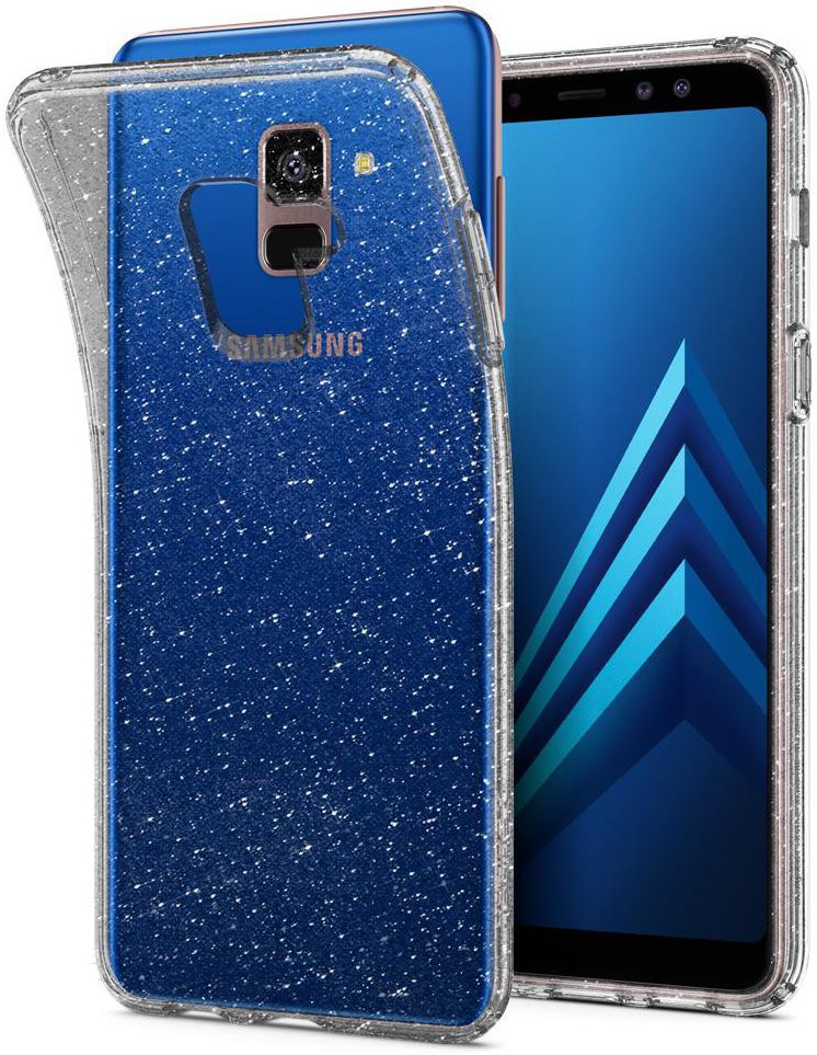 Spigen Liquid Crystal Glitter Samsung Galaxy A8 (2018) Hoesje Transpar afbeelding 1