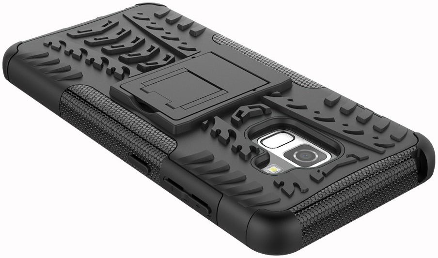 Samsung Galaxy A8 (2018) Hybride Kickstand Hoesje Zwart afbeelding 7