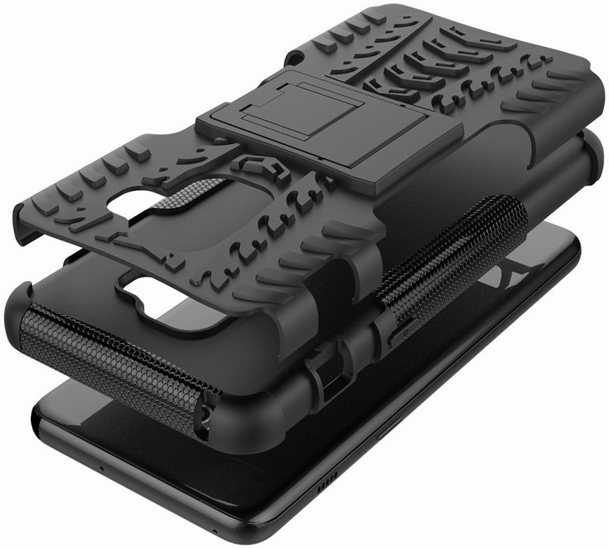 Samsung Galaxy A8 (2018) Hybride Kickstand Hoesje Zwart afbeelding 8