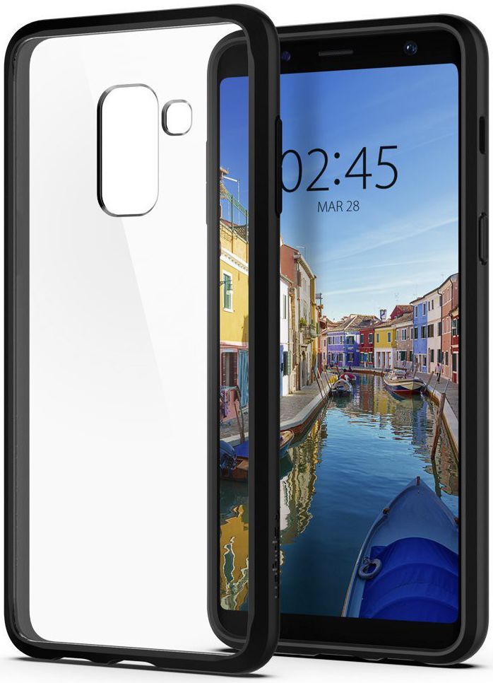 Spigen Ultra Hybrid Case Samsung Galaxy A8 (2018) Matte Black afbeelding 1