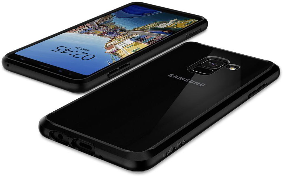Spigen Ultra Hybrid Case Samsung Galaxy A8 (2018) Matte Black afbeelding 6