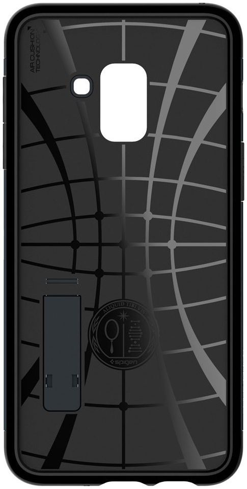 Spigen Slim Armor Hoesje Samsung Galaxy A8 (2018) Metal Slate afbeelding 5