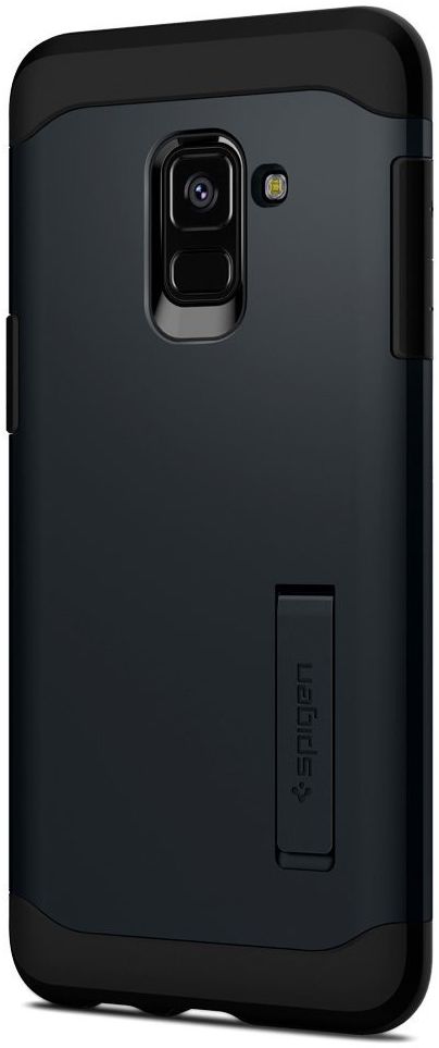 Spigen Slim Armor Hoesje Samsung Galaxy A8 (2018) Metal Slate afbeelding 9