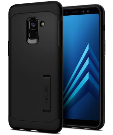 Spigen Slim Armor Hoesje Samsung Galaxy A8 (2018) Black Hoesjes