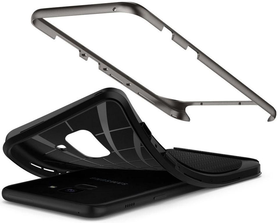 Spigen Neo Hybrid Hoesje Galaxy A8 (2018) Gunmetal afbeelding 4