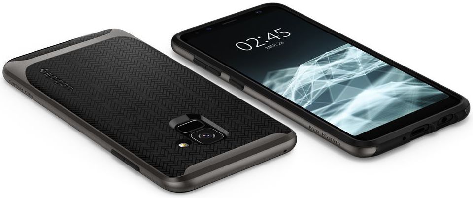 Spigen Neo Hybrid Hoesje Galaxy A8 (2018) Gunmetal afbeelding 7