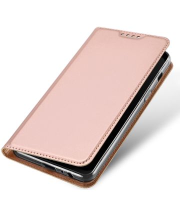 Dux Ducis Samsung Galaxy A8 (2018) Premium Bookcase Hoesje Roze Goud Hoesjes