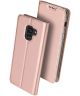 Dux Ducis Samsung Galaxy A8 (2018) Premium Bookcase Hoesje Roze Goud