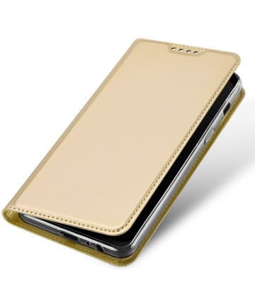 Dux Ducis Samsung Galaxy A8 (2018) Premium Bookcase Hoesje Goud Hoesjes