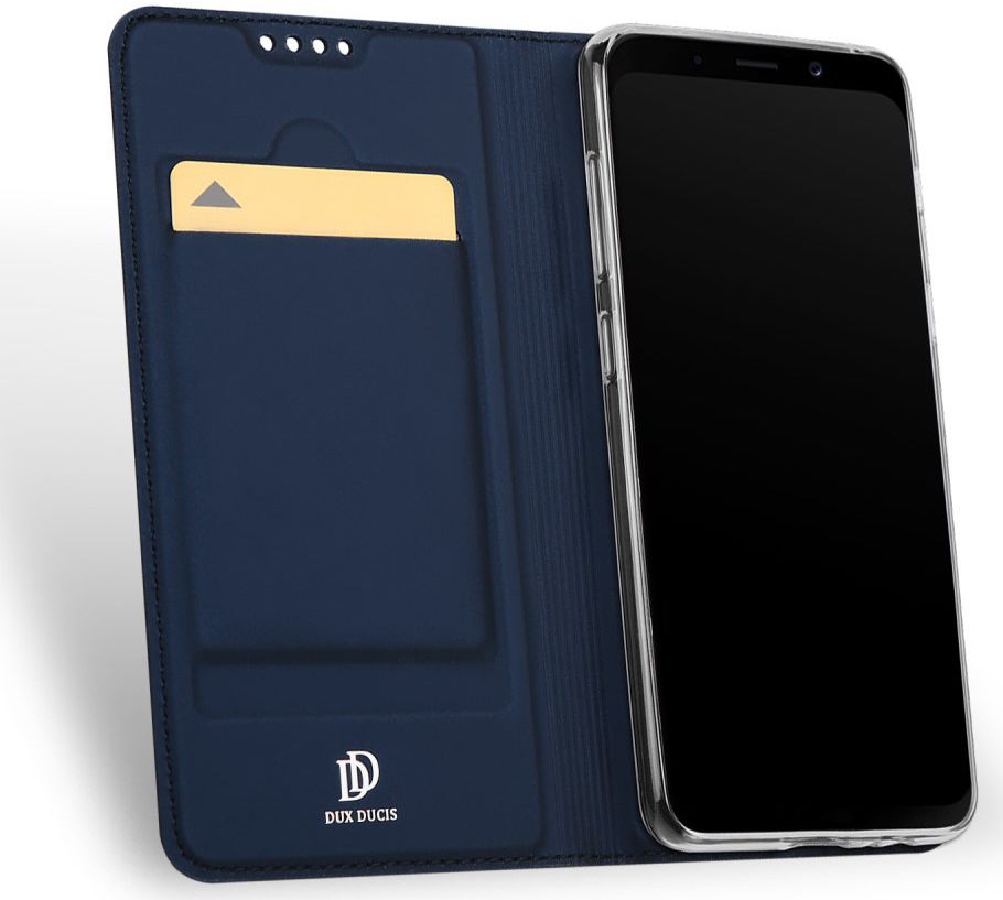 Dux Ducis Samsung Galaxy A8 (2018) Premium Bookcase Hoesje Blauw afbeelding 4