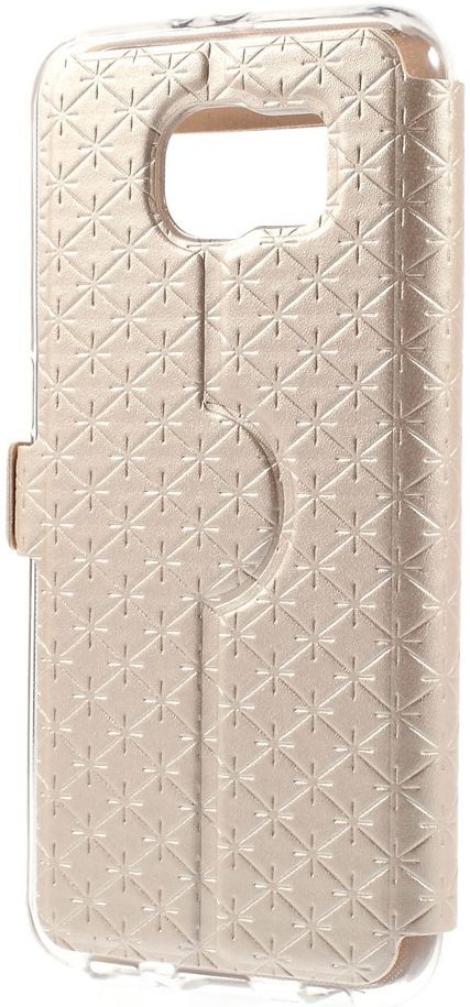 Samsung Galaxy S6 Hoesje met Venster Goud afbeelding 3