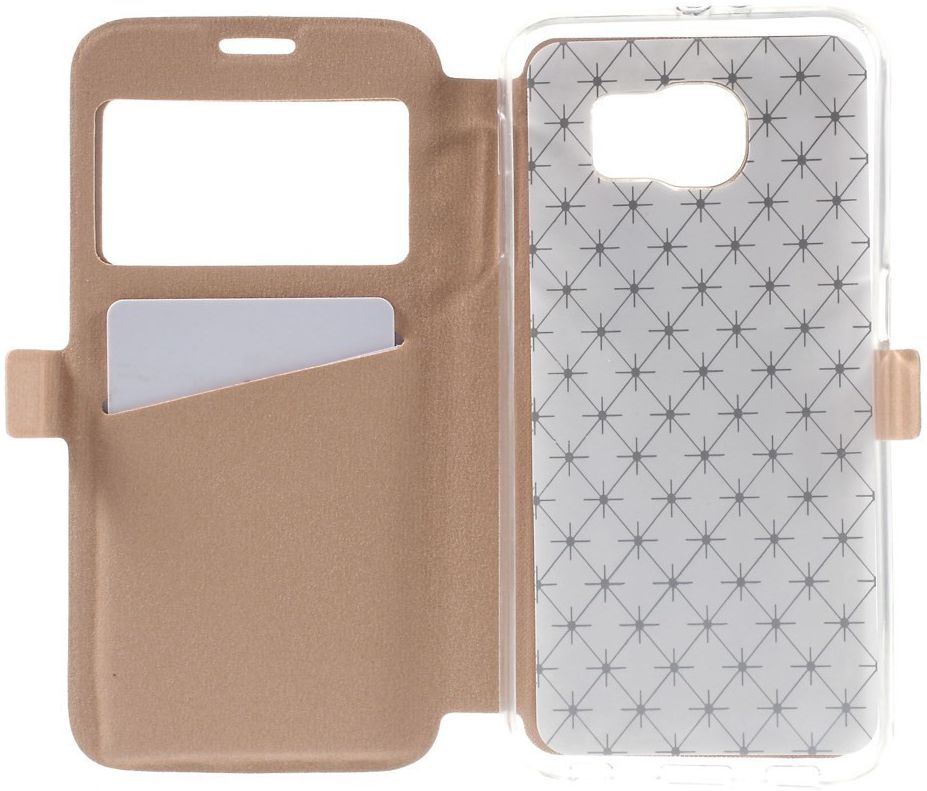Samsung Galaxy S6 Hoesje met Venster Goud afbeelding 6