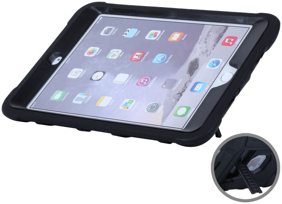 Robuust Hybride Apple iPad Mini Hoesje Zwart afbeelding 8