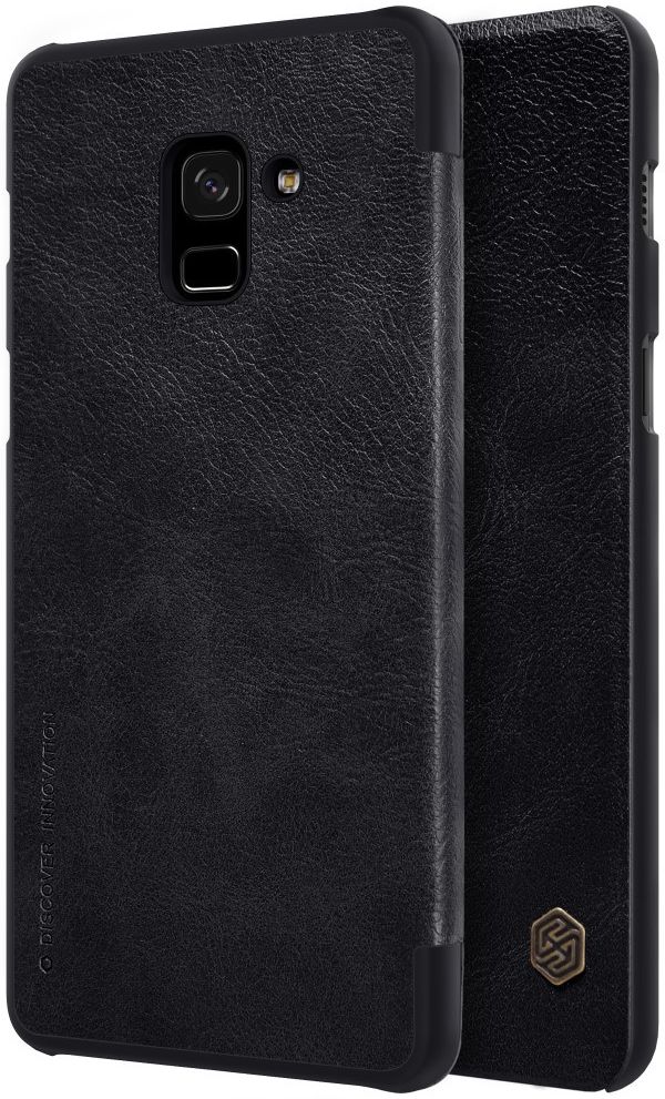 Nillkin Qin Series Flip Hoesje Samsung Galaxy A8 (2018) Zwart afbeelding 1