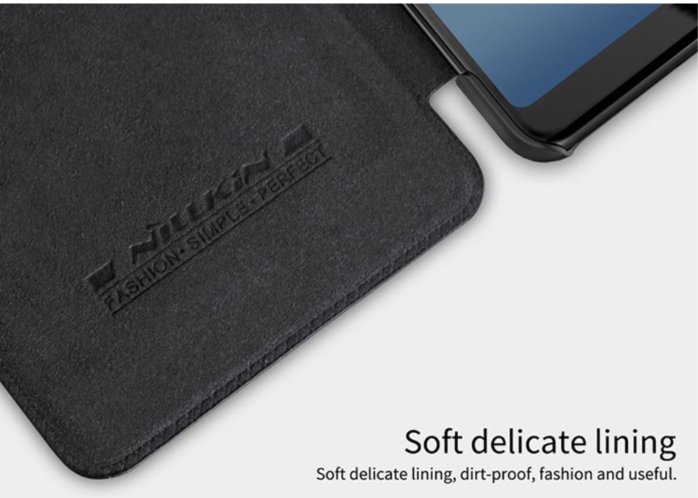 Nillkin Qin Series Flip Hoesje Samsung Galaxy A8 (2018) Zwart afbeelding 10