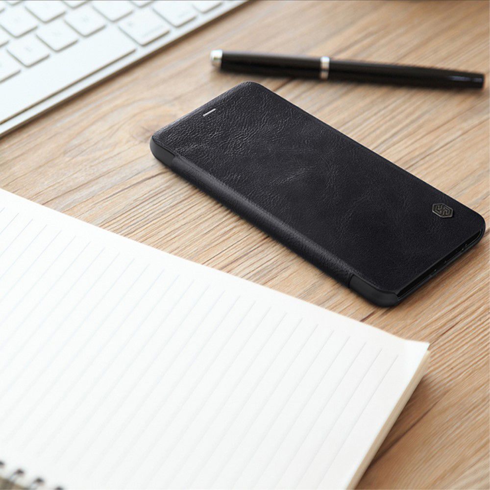 Nillkin Qin Series Flip Hoesje Samsung Galaxy A8 (2018) Zwart afbeelding 11