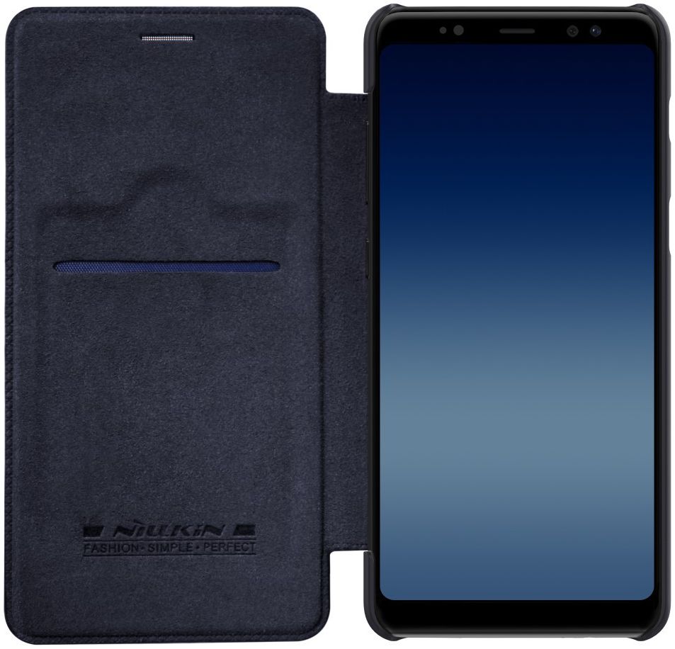 Nillkin Qin Series Flip Hoesje Samsung Galaxy A8 (2018) Zwart afbeelding 2