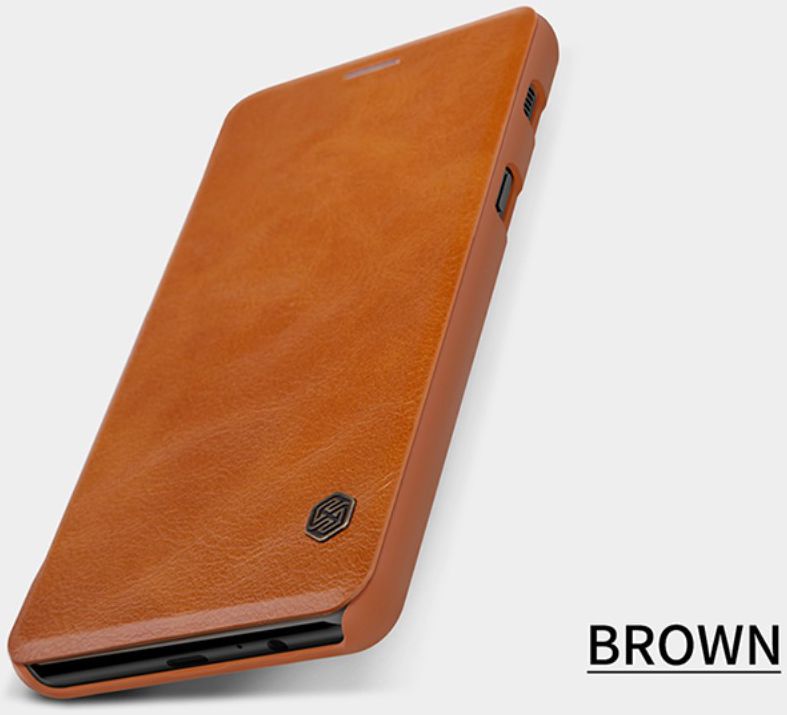 Nillkin Qin Series Flip Hoesje Samsung Galaxy A8 (2018) Bruin afbeelding 10