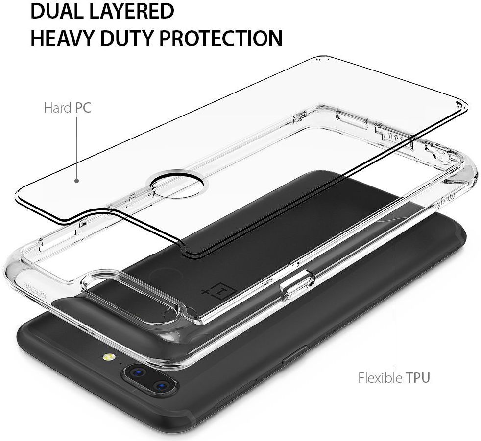 Ringke Fusion OnePlus 5T Hoesje Clear afbeelding 4