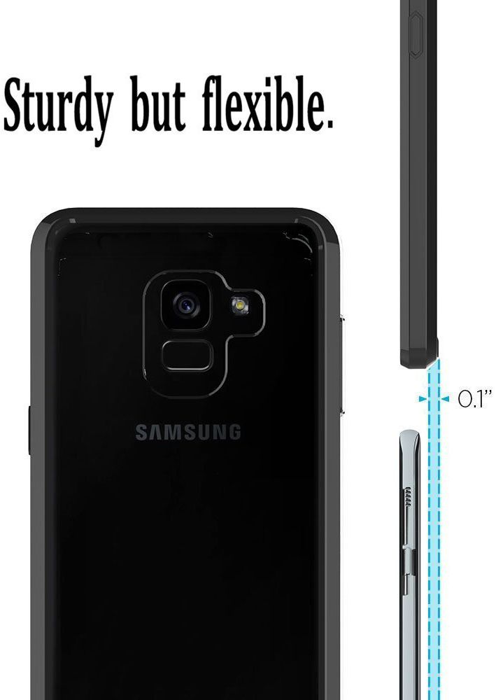 Samsung Galaxy A8 (2018) Hoesje Armor Backcover Zwart afbeelding 3