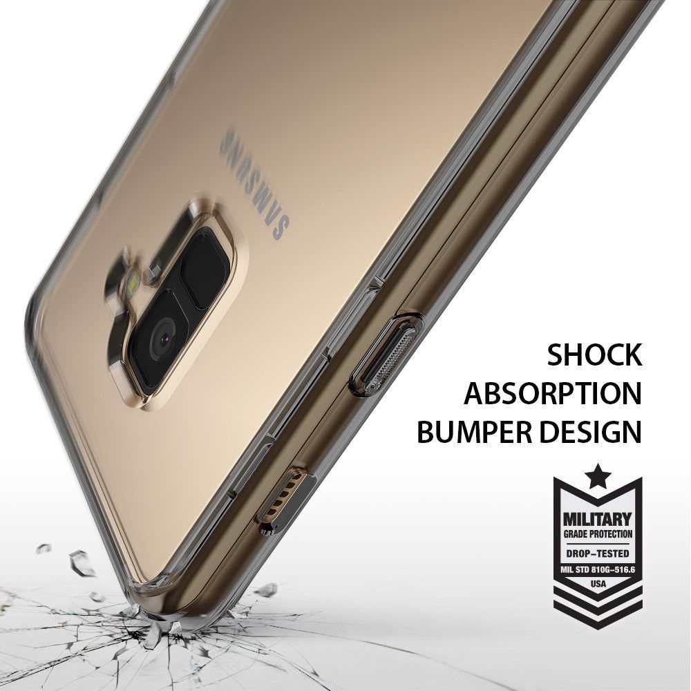 Ringke Fusion Samsung Galaxy A8 2018 Hoesje Doorzichtig Smoke Black afbeelding 5