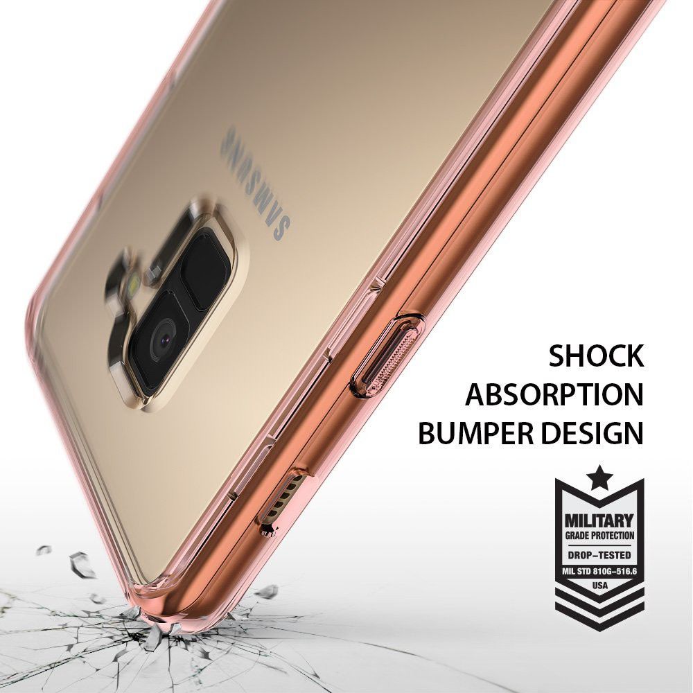 Ringke Fusion Samsung Galaxy A8 2018 Hoesje Doorzichtig Rose Gold afbeelding 5