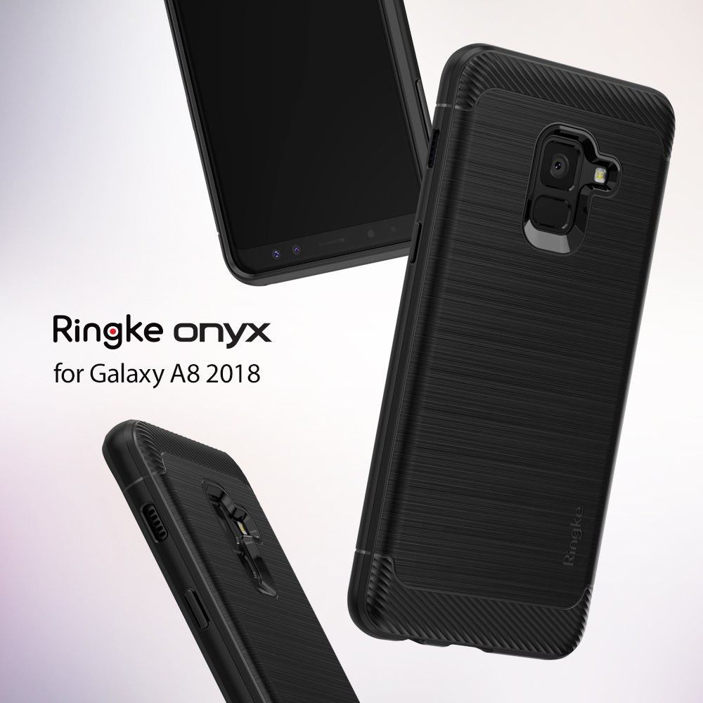 Ringke Onyx Samsung Galaxy A8 2018 Rugged Hoesje Zwart afbeelding 2