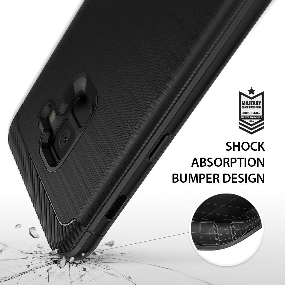 Ringke Onyx Samsung Galaxy A8 2018 Rugged Hoesje Zwart afbeelding 4