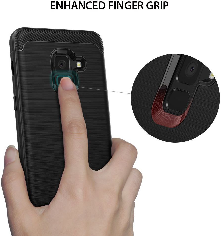 Ringke Onyx Samsung Galaxy A8 2018 Rugged Hoesje Zwart afbeelding 5