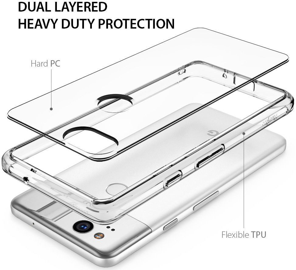 Ringke Fusion Google Pixel 2 Hoesje Transparant afbeelding 2