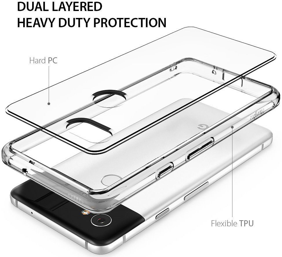 Ringke Fusion Google Pixel 2 XL Hoesje Transparant afbeelding 2