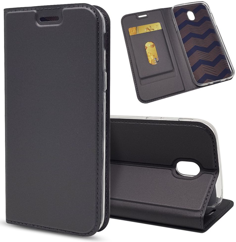 Samsung Galaxy J5 (2017) Flip Hoesje met Kaart Houder Zwart afbeelding 5