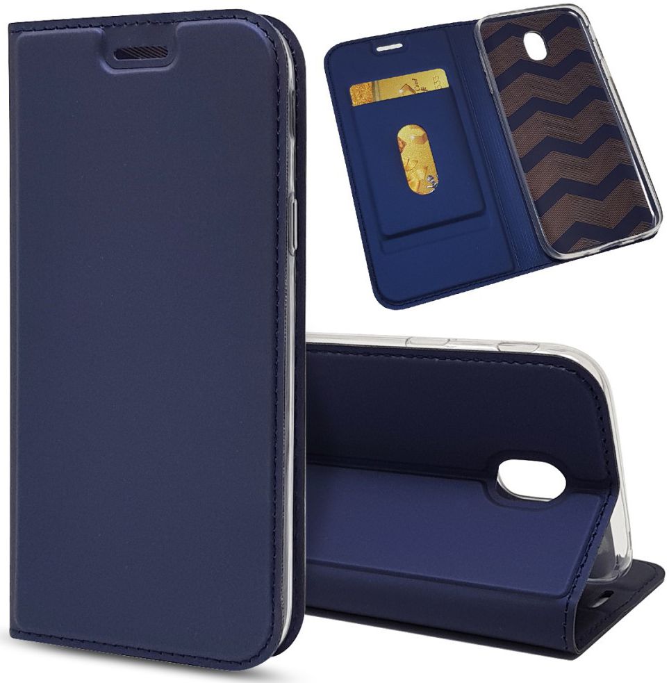 Samsung Galaxy J5 (2017) Flip Hoesje met Kaart Houder Blauw afbeelding 5