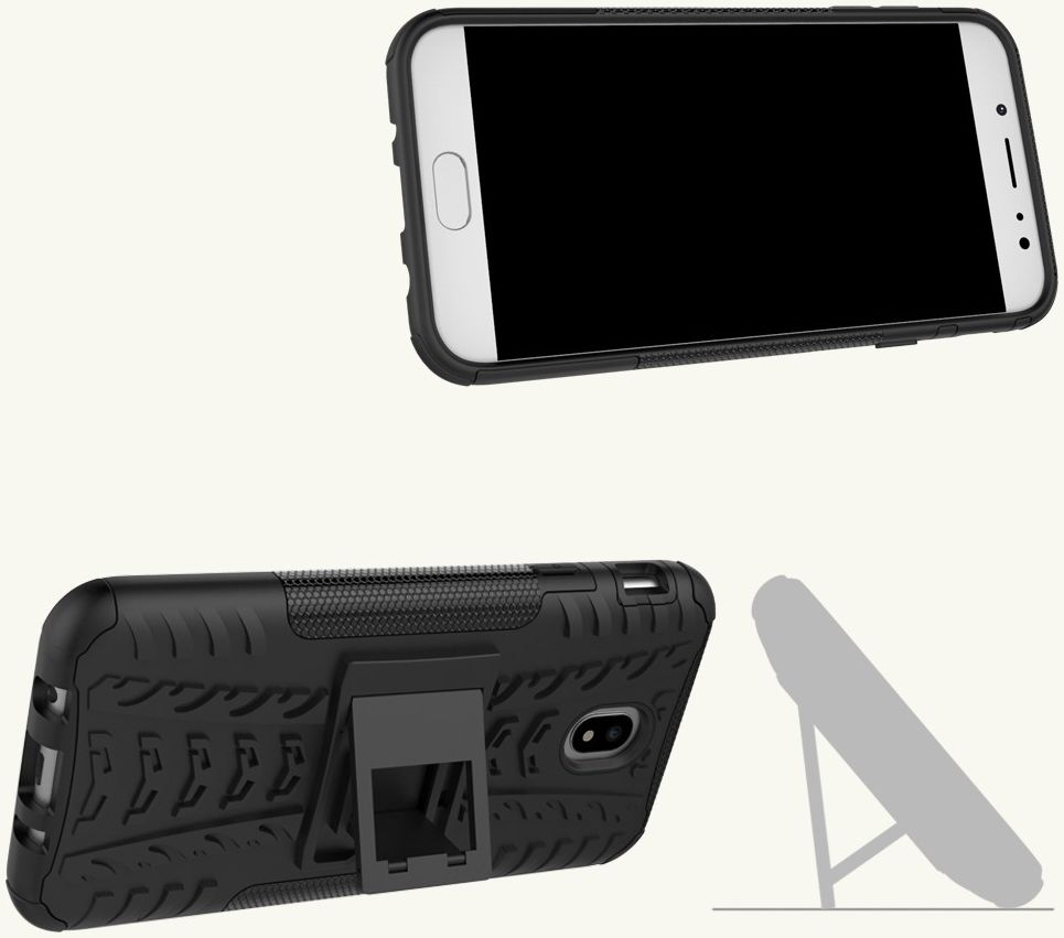 Samsung Galaxy J7 (2017) Hybride Kickstand Hoesje Zwart afbeelding 10