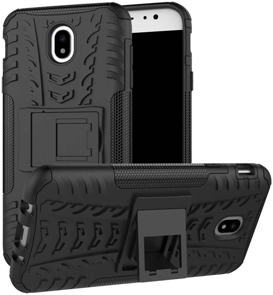Samsung Galaxy J7 (2017) Hybride Kickstand Hoesje Zwart afbeelding 11