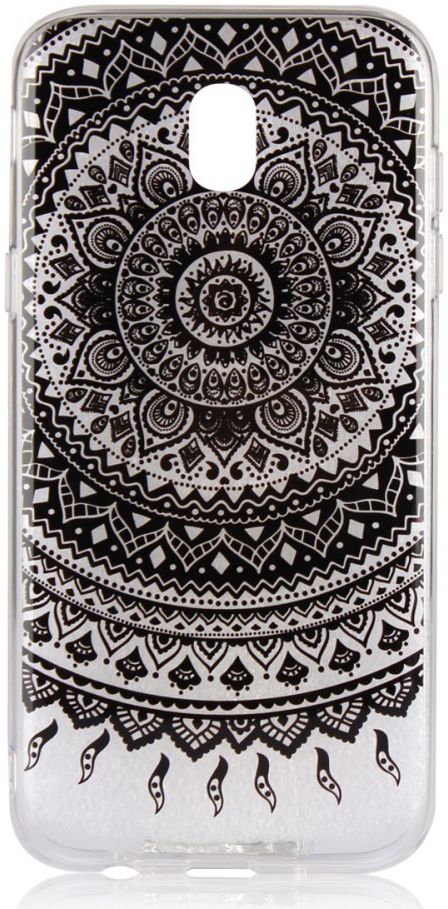 Samsung Galaxy J7 (2017) TPU Hoesje met Mandala Opdruk Zwart afbeelding 1