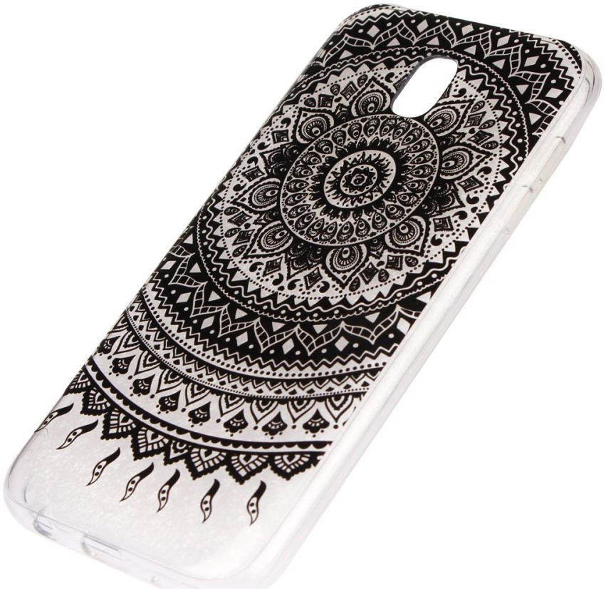 Samsung Galaxy J7 (2017) TPU Hoesje met Mandala Opdruk Zwart afbeelding 2