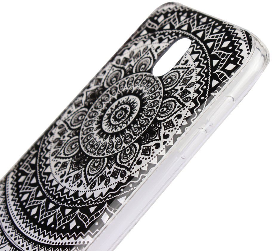 Samsung Galaxy J7 (2017) TPU Hoesje met Mandala Opdruk Zwart afbeelding 4